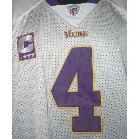 Minnesota Vikings Brett Favre Captain Reebok Jersey L